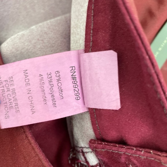 Level 99 Charley Moto Skinny Coated Red Jeans 27 - Picture 5 of 7